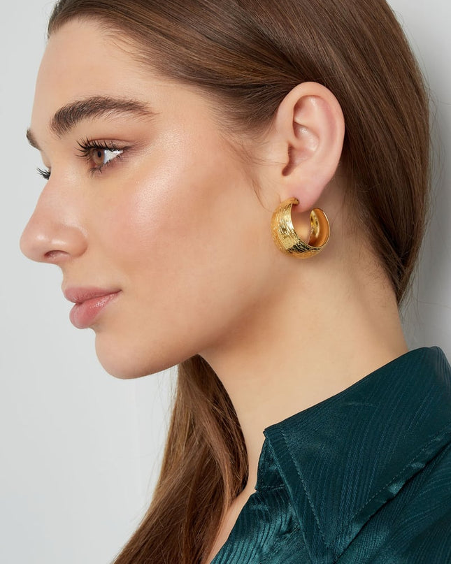 oorbellen maan geborsteld