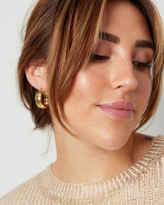 oorbellen rond met structuur