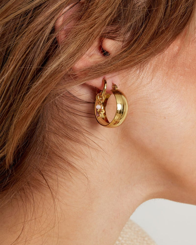 oorbellen rond met structuur