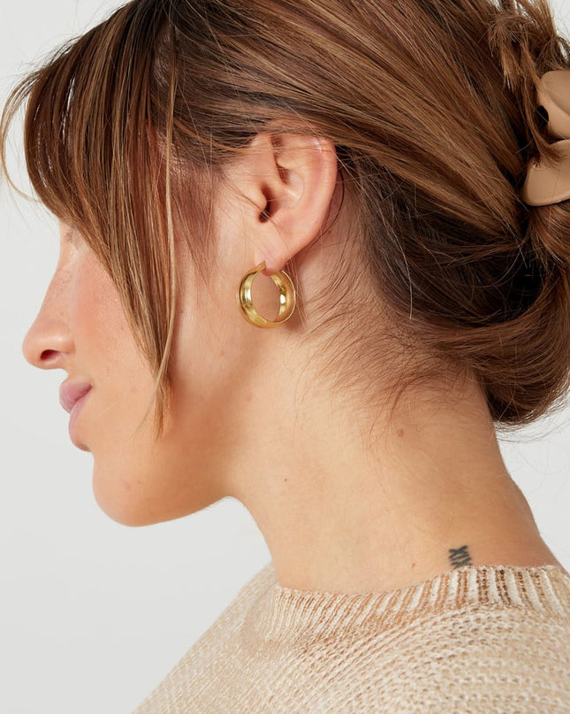 oorbellen rond met structuur