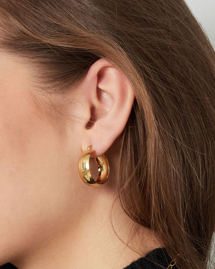 oorbellen rond met structuur klein