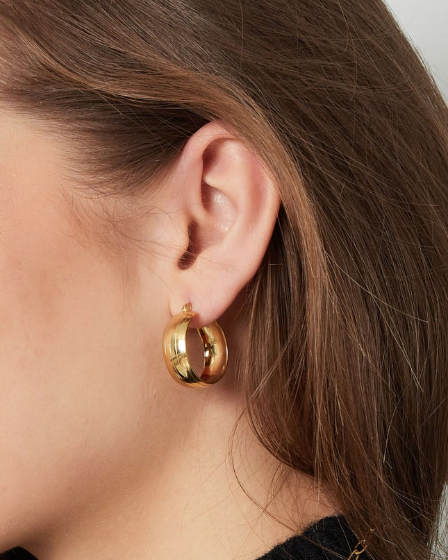 oorbellen rond met structuur klein