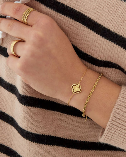 armband dubbele klaver