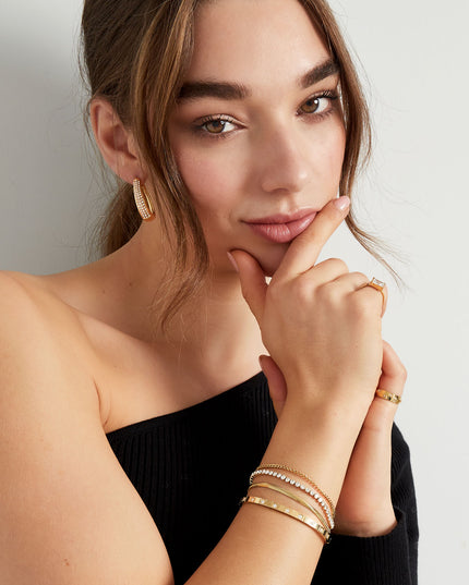 armband dubbele laag steentjes