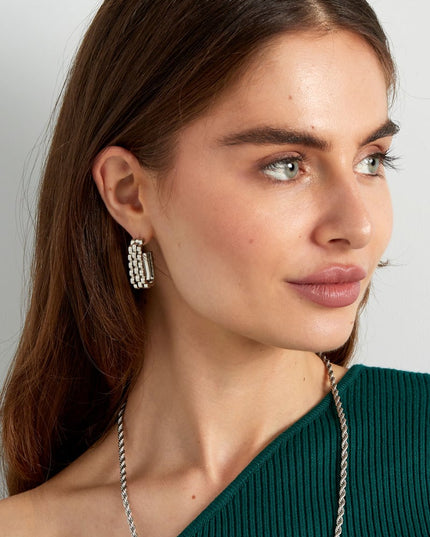 oorbellen langwerpig schakel in schakel