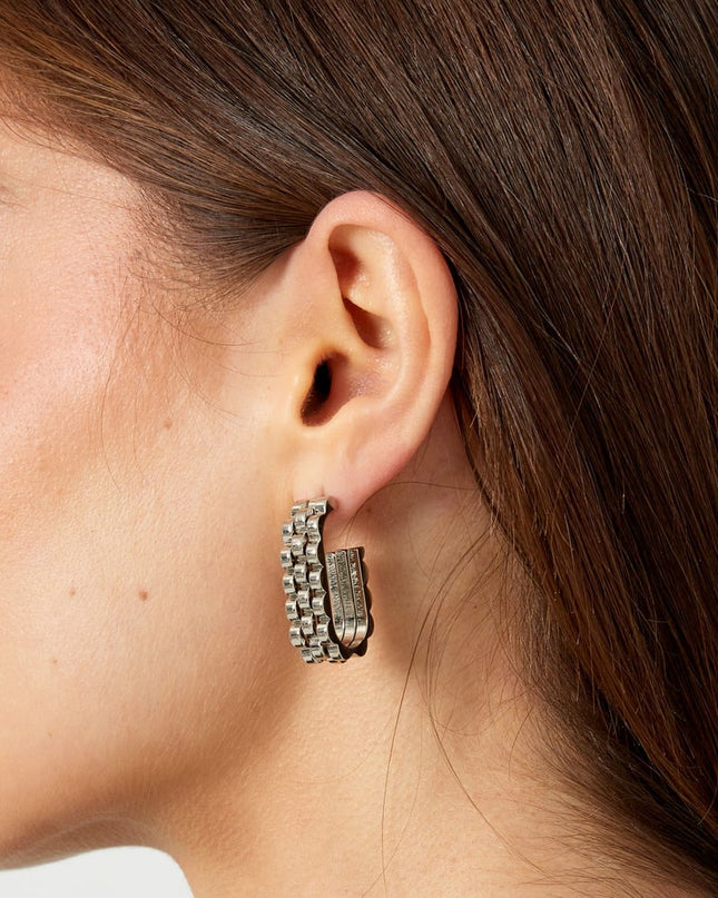 oorbellen langwerpig schakel in schakel