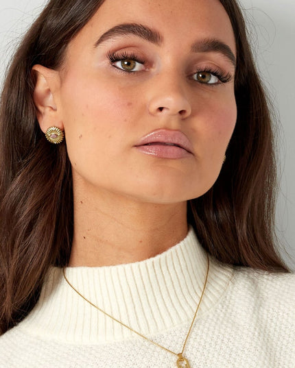 Oorstekers kleurrijk blad - Goud kleur/felgroen