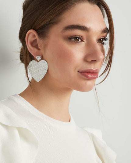 oorbel met kleine hartje met grote hartjes hanger