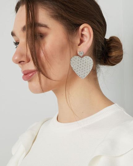 oorbel met kleine hartje met grote hartjes hanger