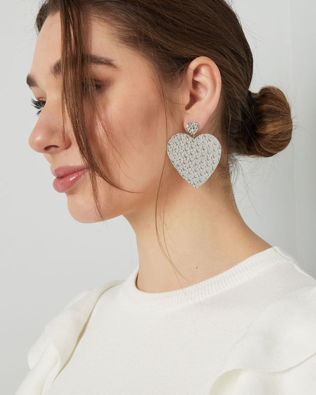 oorbel met kleine hartje met grote hartjes hanger