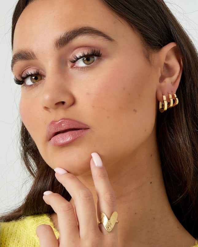 basic oorbellen hart klein