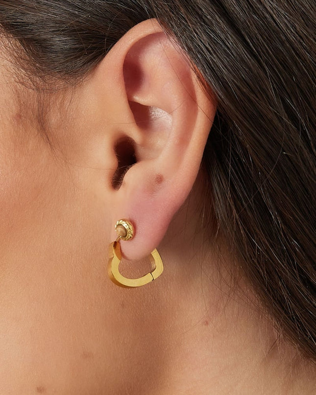 basic oorbellen hart klein