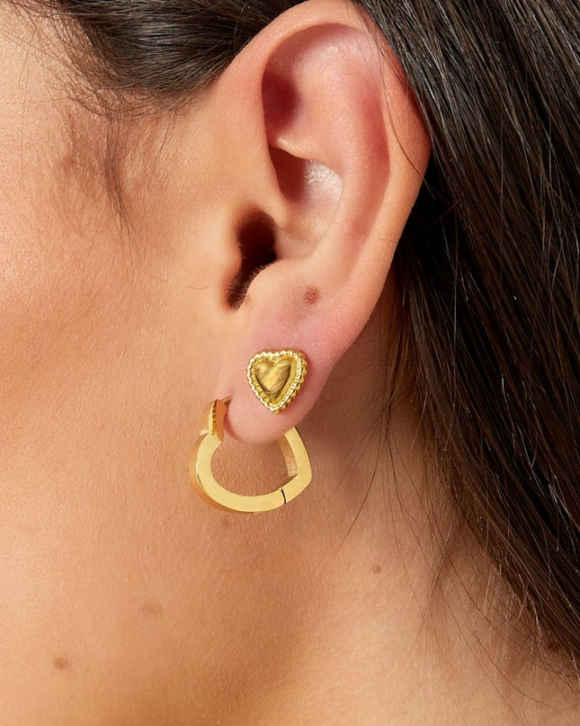 basic hart oorbellen groot