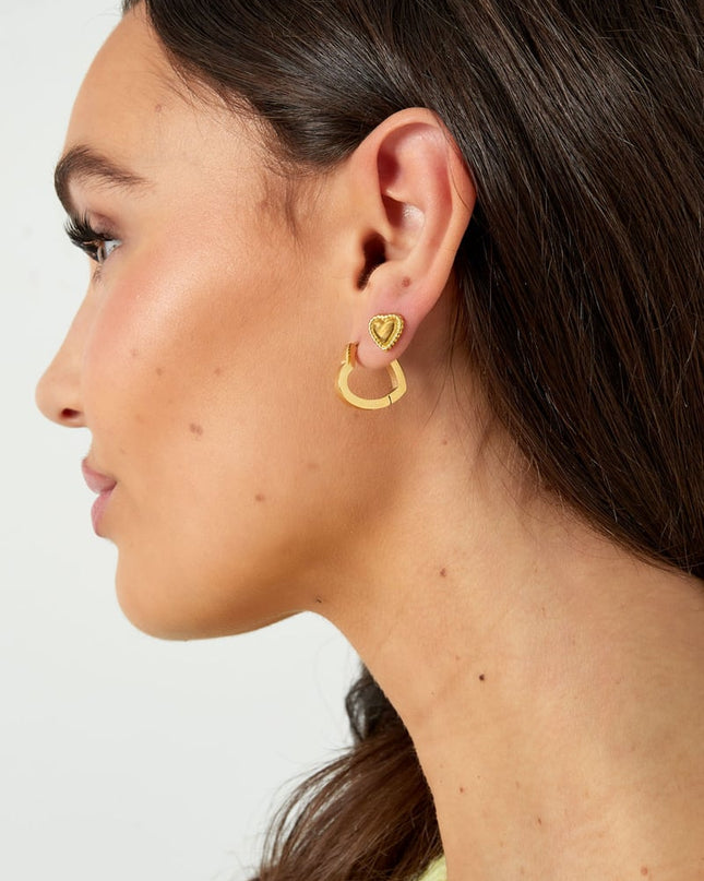 basic hart oorbellen groot