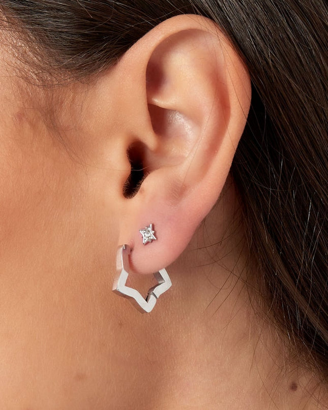 basic ster oorbellen medium