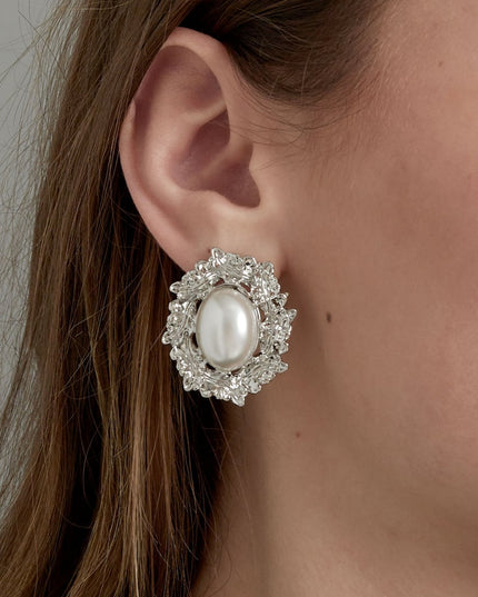 vintage parel oorbel