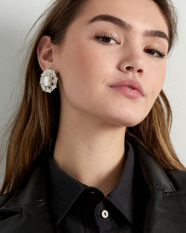 vintage parel oorbel