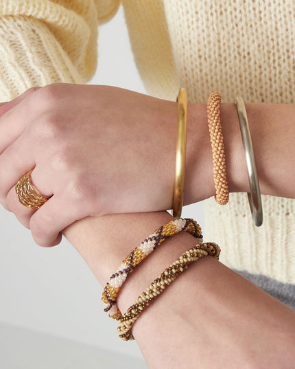 Kralenarmbandje figuur - Goud kleur/bruin