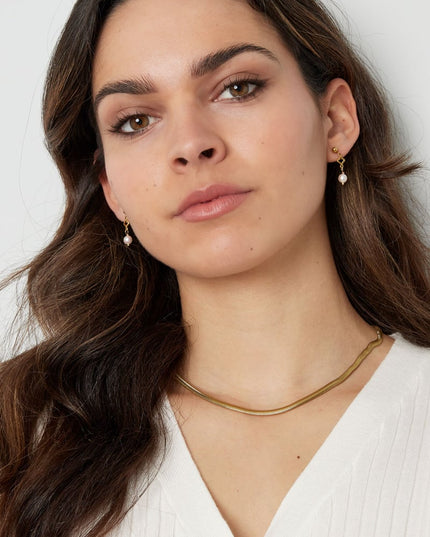 oorbellen klaver en parel bedel