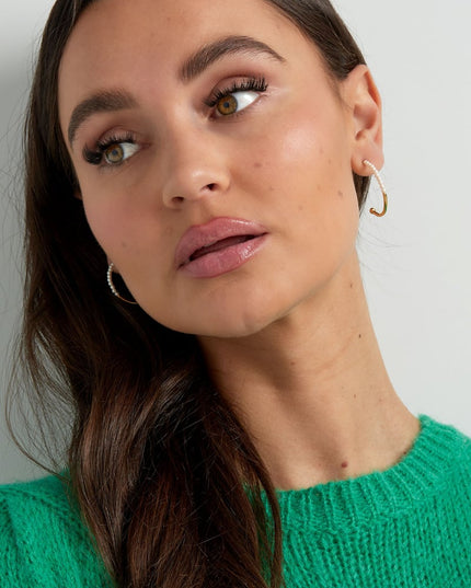 ronde oorbellen half parel