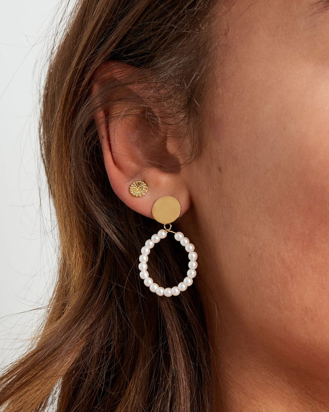 oorbellen ronde parel