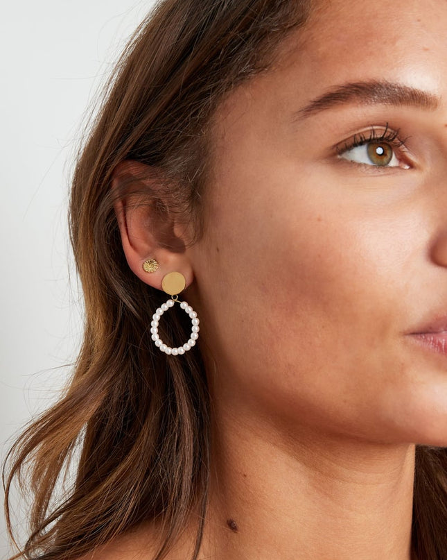 oorbellen ronde parel