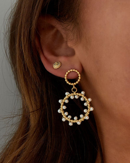 oorbellen ronde parel party