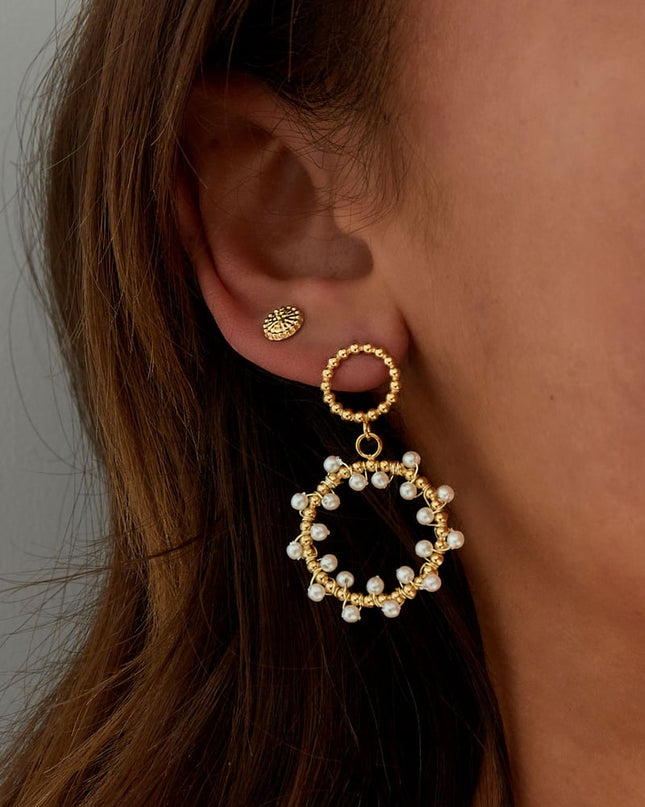 oorbellen ronde parel party