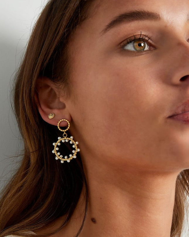 oorbellen ronde parel party