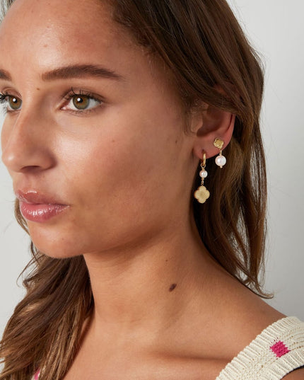 oorbellen klaver parel dream