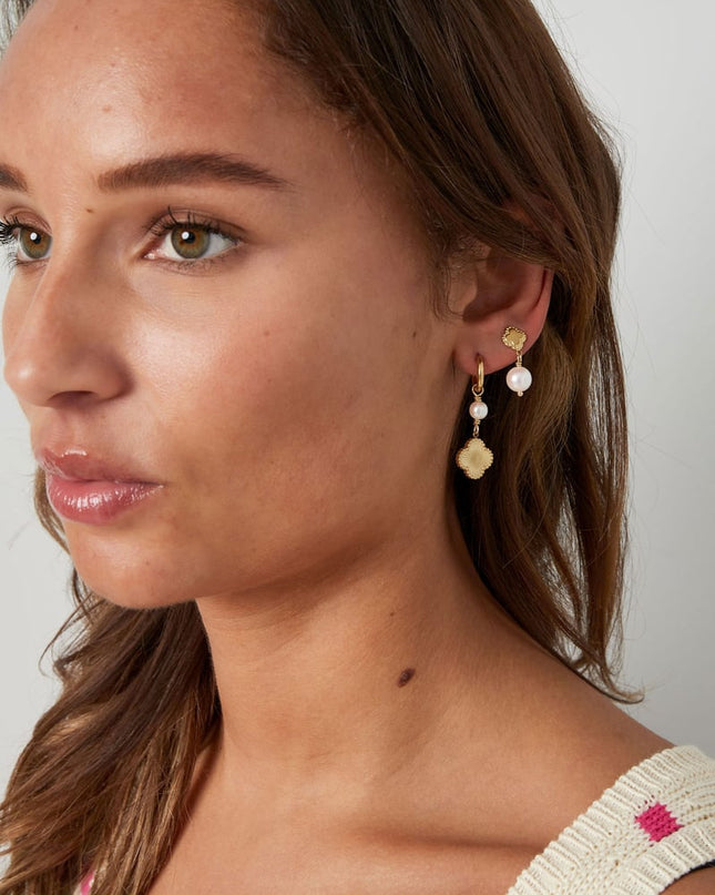 oorbellen klaver parel dream