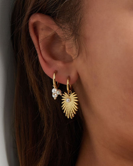 oorbellen palm parel