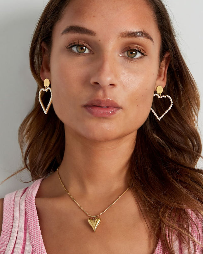 oorbel met ronde parelhanger