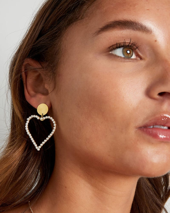 oorbel met ronde parelhanger