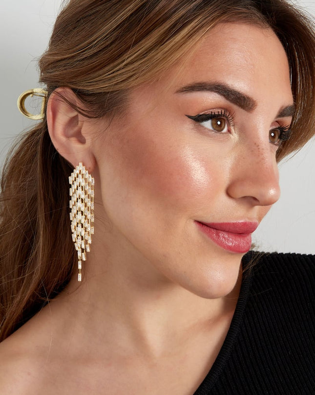 Oorbellen sparkly must zilver - zirkoon koper