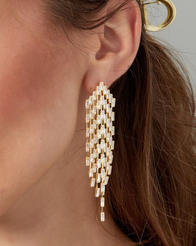 Oorbellen sparkly must zilver - zirkoon koper