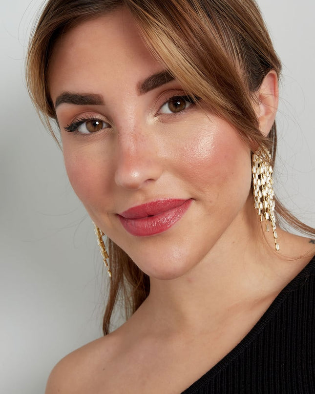 Oorbellen sparkly must zilver - zirkoon koper