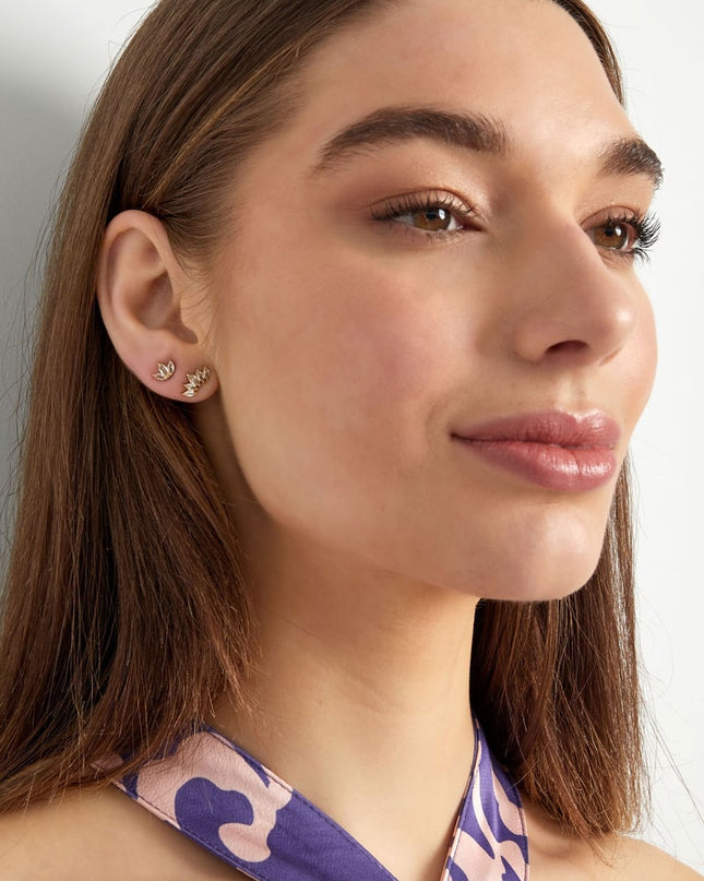 studs met drie diamanten