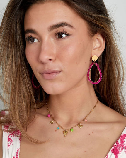 ovale oorbellen pastel