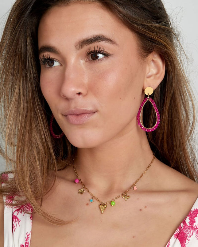 ovale oorbellen pastel