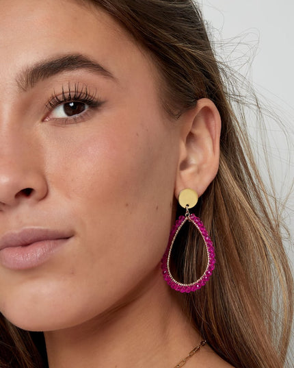 ovale oorbellen pastel