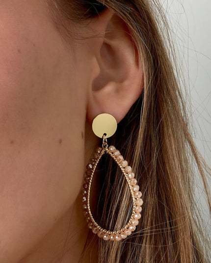 ovale oorbellen pastel