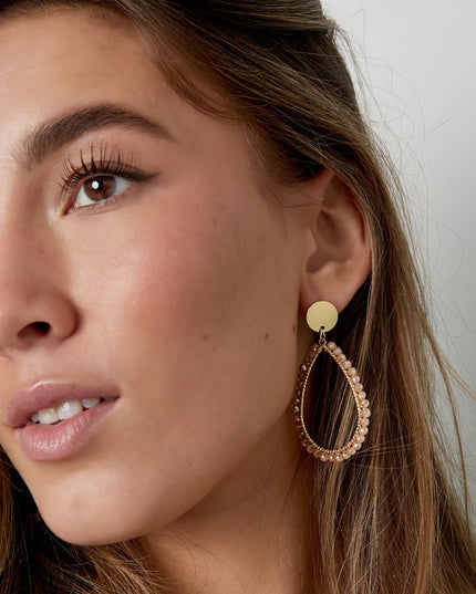 ovale oorbellen pastel