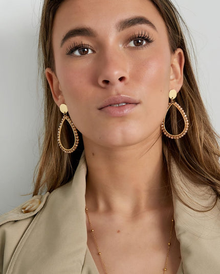 ovale oorbellen pastel