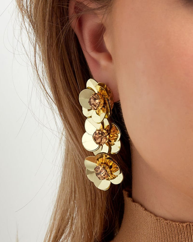 zomerse bloemen trio oorbellen