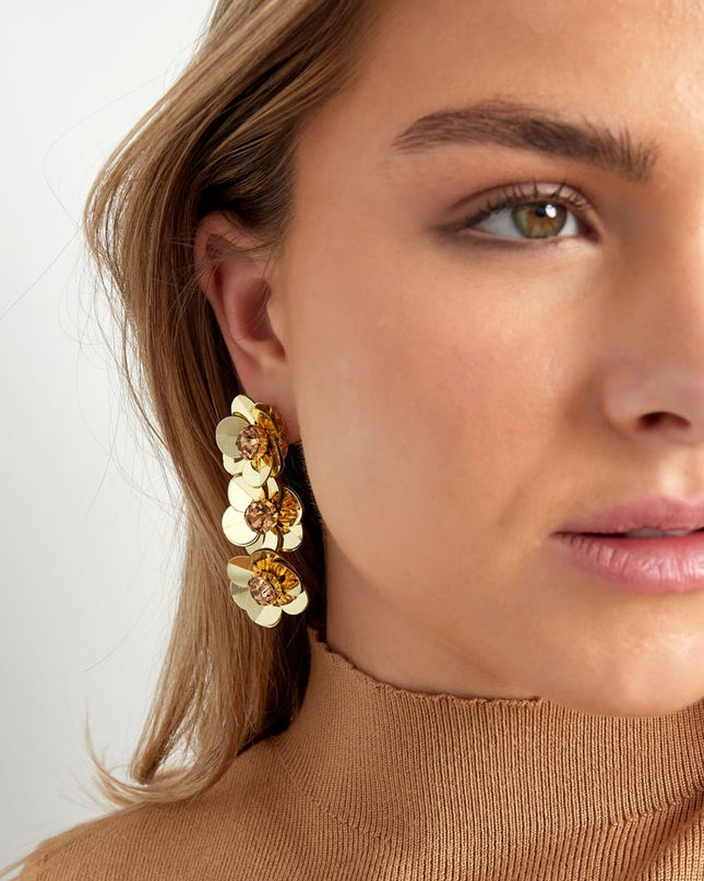 zomerse bloemen trio oorbellen