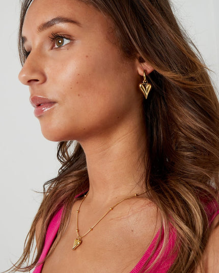 oorbellen met harthangers medium