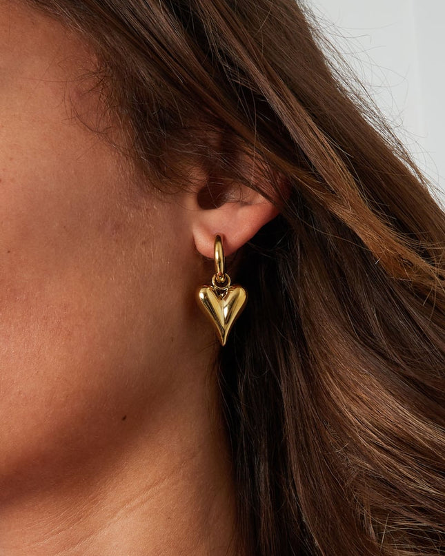 oorbellen met harthangers medium