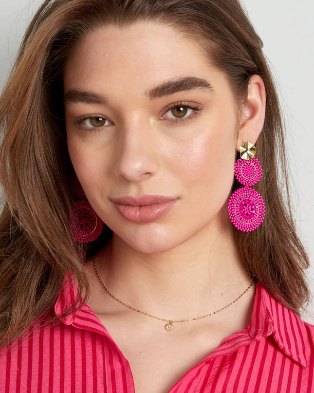 oorbellen sunflower glas