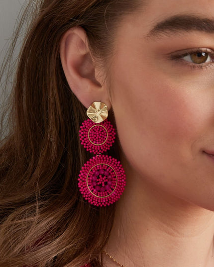 oorbellen sunflower glas